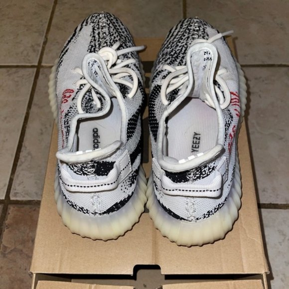 Adidas Yeezy Boost 350 V2 Zebra Men‘s Size:9.5 - Picture 4 of 5